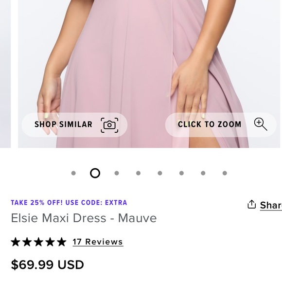 Fashion Nova Elsie mauve maxi dress - Picture 2 of 6
